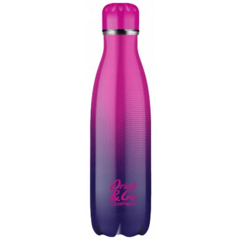 Bidon Coolpack ze stali nierdzewnej, Ombre Różowy/Fioletowy, 500ml